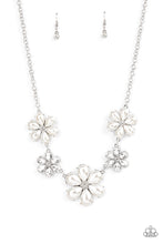 Load image into Gallery viewer, Fiercely Flowering - White-Jewelry-Just Because Jewels, Paparazzi Accessories-Just Because Jewels