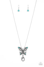 Load image into Gallery viewer, Badlands Butterfly - Blue-Jewelry-Paparazzi Accessories, Just Because Jewels-Just Because Jewels