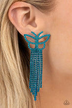 Load image into Gallery viewer, Billowing Butterflies - Blue-Jewelry-Paparazzi Accessories, Just Because Jewels-Just Because Jewels