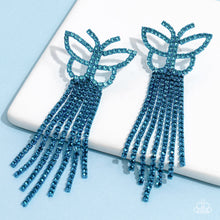 Load image into Gallery viewer, Billowing Butterflies - Blue-Jewelry-Paparazzi Accessories, Just Because Jewels-Just Because Jewels