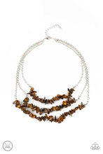 Load image into Gallery viewer, Eco Goddess – Paparazzi – Brown Tiger’s Eye Stone Silver Necklace-Jewelry-Just Because Jewels, Paparazzi Accessories-Just Because Jewels