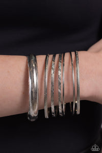 Stackable Stunner - Silver-Jewelry-Paparazzi Accessories, Just Because Jewels-Just Because Jewels