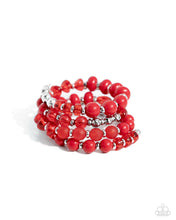 Load image into Gallery viewer, Colorful Charade - Red-Jewelry-Paparazzi Accessories, Just Because Jewels-Just Because Jewels