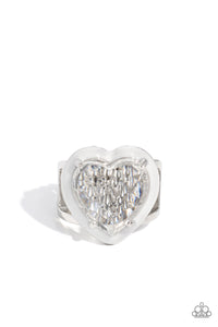 Hallmark Heart - White-Jewelry-Paparazzi Accessories, Just Because Jewels-Just Because Jewels