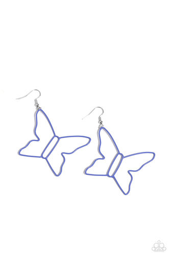 Soaring Silhouettes - Blue-Jewelry-Paparazzi Accessories, Just Because Jewels-Just Because Jewels