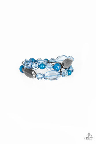 Rockin Rock Candy - Blue-Jewelry-Paparazzi Accessories-Just Because Jewels