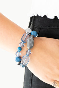 Rockin Rock Candy - Blue-Jewelry-Paparazzi Accessories-Just Because Jewels