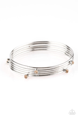 Delicate Decadence - Brown-Jewelry-Just Because Jewels, Paparazzi Accessories-Just Because Jewels