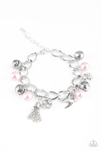 Lady Love Dove - Pink-Jewelry-Just Because Jewels, Paparazzi Accessories-Just Because Jewels
