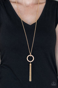 Straight To The Top - Gold-Jewelry-Just Because Jewels, Paparazzi Accessories-Just Because Jewels