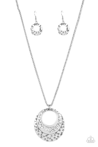 Texture Trio - Silver-Jewelry-Just Because Jewels, Paparazzi Accessories-Just Because Jewels