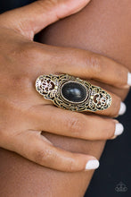 Load image into Gallery viewer, Ego Trippin - Brass-Jewelry-Just Because Jewels, Paparazzi Accessories-Just Because Jewels
