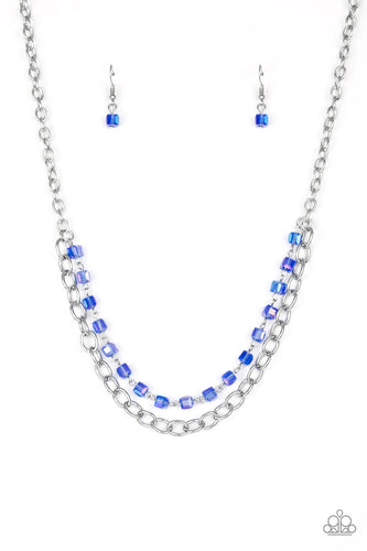 Block Party Princess - Blue-Jewelry-Just Because Jewels, Paparazzi Accessories-Just Because Jewels