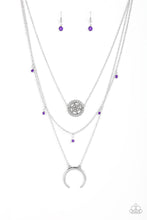 Load image into Gallery viewer, Lunar Lotus - Purple-Jewelry-Just Because Jewels, Paparazzi Accessories-Just Because Jewels