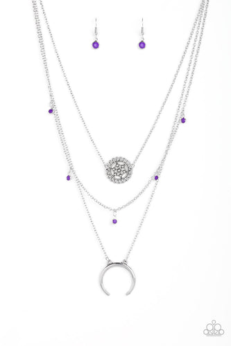 Lunar Lotus - Purple-Jewelry-Just Because Jewels, Paparazzi Accessories-Just Because Jewels
