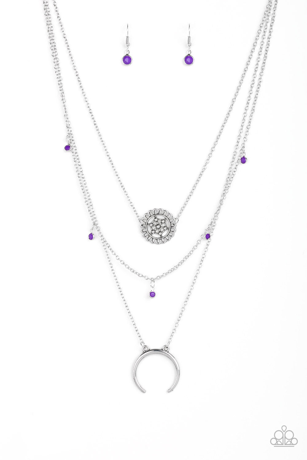 Lunar Lotus - Purple-Jewelry-Just Because Jewels, Paparazzi Accessories-Just Because Jewels