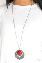 Load image into Gallery viewer, Medallion Meadow - Red-Jewelry-Just Because Jewels, Paparazzi Accessories-Just Because Jewels