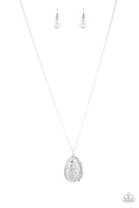 Gleaming Gardens - White-Jewelry-Just Because Jewels, Paparazzi Accessories-Just Because Jewels