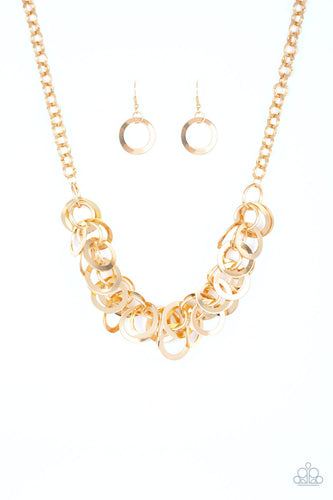 Ringing In The Bling -Gold-Jewelry-Just Because Jewels, Paparazzi Accessories-Just Because Jewels