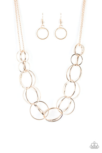 Space Walk - Rose Gold-Jewelry-Just Because Jewels, Paparazzi Accessories-Just Because Jewels