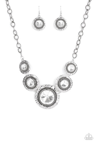 Global Glamour - White-Jewelry-Just Because Jewels, Paparazzi Accessories-Just Because Jewels