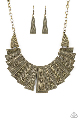Metro Mane - Brass-Jewelry-Just Because Jewels, Paparazzi Accessories-Just Because Jewels