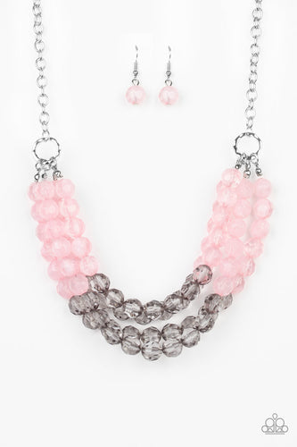Summer Ice - Pink-Jewelry-Just Because Jewels, Paparazzi Accessories-Just Because Jewels