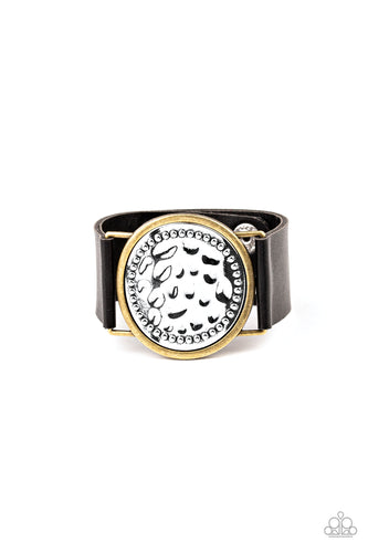 Hold On To Your Buckle - Black-Jewelry-Just Because Jewels, Paparazzi Accessories-Just Because Jewels
