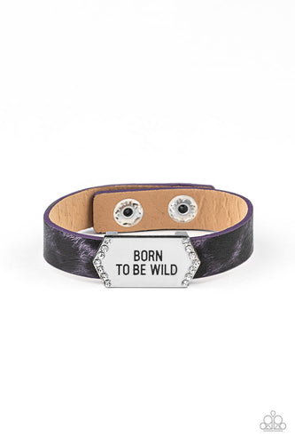 Born To Be Wild - Purple-Jewelry-Just Because Jewels, Paparazzi Accessories-Just Because Jewels
