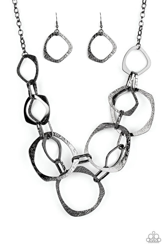 Salvage Yard - Black-Jewelry-Just Because Jewels, Paparazzi Accessories-Just Because Jewels