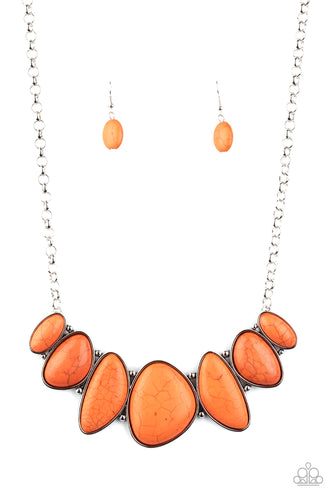 Primitive - Orange-Jewelry-Just Because Jewels, Paparazzi Accessories-Just Because Jewels