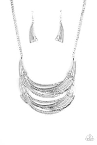 Read Between the VINES - Silver-Jewelry-Just Because Jewels, Paparazzi Accessories-Just Because Jewels