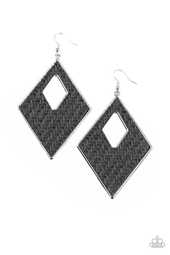 Woven Wanderer - Black-Jewelry-Just Because Jewels, Paparazzi Accessories-Just Because Jewels