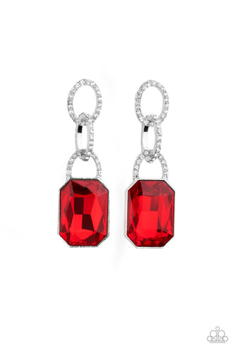 Superstar Status - Red-Jewelry-Just Because Jewels, Paparazzi Accessories-Just Because Jewels