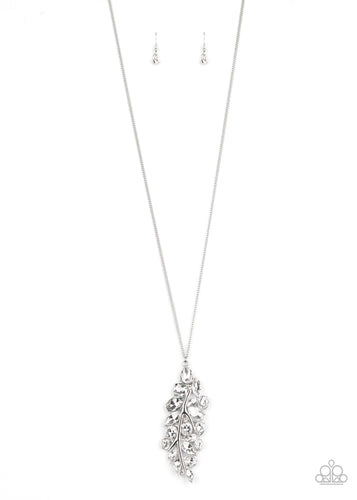 Take a Final BOUGH - White-Jewelry-Just Because Jewels, Paparazzi Accessories-Just Because Jewels