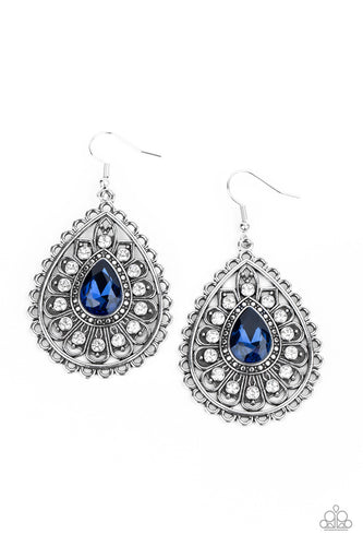 Eat, Drink, and BEAM Merry - Blue-Jewelry-Just Because Jewels, Paparazzi Accessories-Just Because Jewels