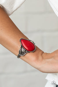 Blooming Oasis - Red-Jewelry-Just Because Jewels, Paparazzi Accessories-Just Because Jewels