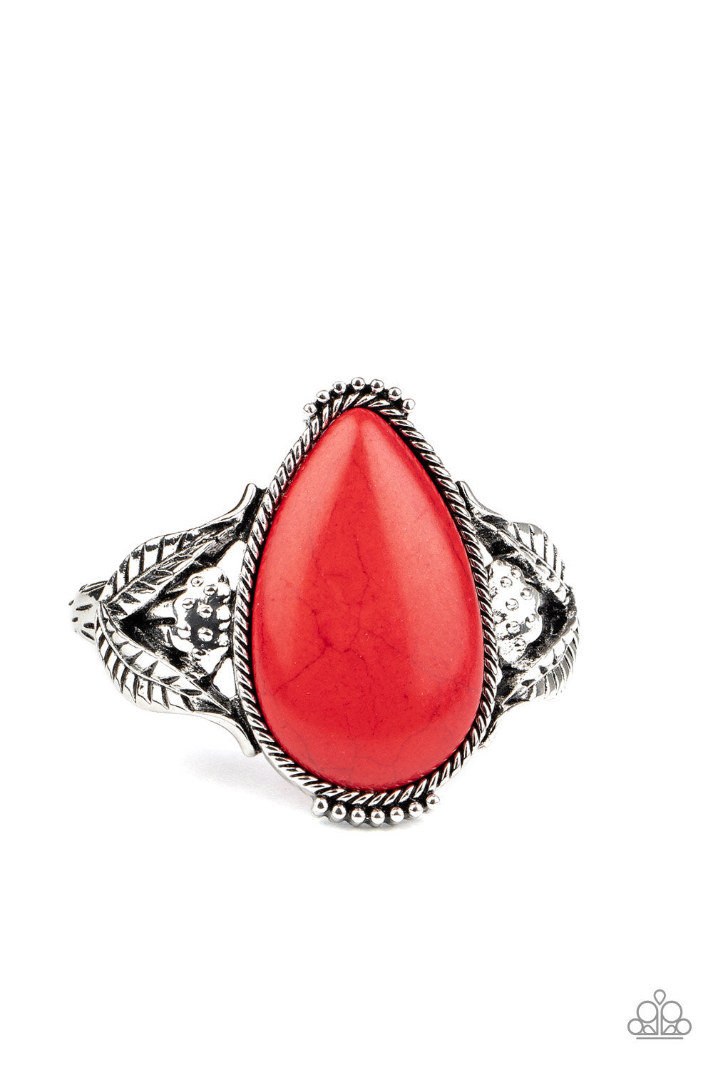 Blooming Oasis - Red-Jewelry-Just Because Jewels, Paparazzi Accessories-Just Because Jewels