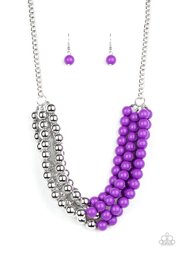 Layer After Layer - Purple-Jewelry-Just Because Jewels, Paparazzi Accessories-Just Because Jewels