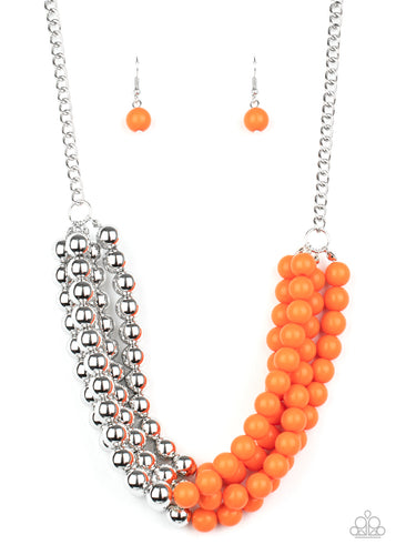 Layer After Layer - Orange-Jewelry-Just Because Jewels, Paparazzi Accessories-Just Because Jewels