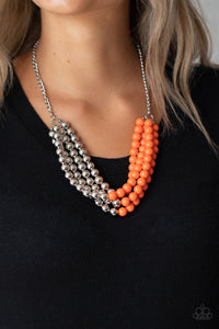 Layer After Layer - Orange-Jewelry-Just Because Jewels, Paparazzi Accessories-Just Because Jewels