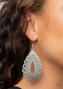 Texture Garden - Silver-Jewelry-Just Because Jewels, Paparazzi Accessories-Just Because Jewels