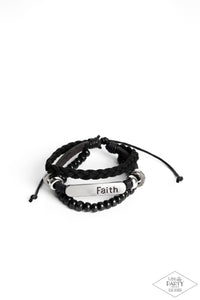 Let Faith Be Your Guide - Black-Jewelry-Paparazzi Accessories, Just Because Jewels-Just Because Jewels