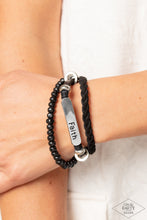 Load image into Gallery viewer, Let Faith Be Your Guide - Black-Jewelry-Paparazzi Accessories, Just Because Jewels-Just Because Jewels
