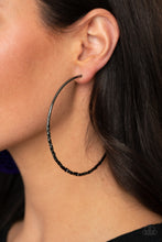 Load image into Gallery viewer, Embellished Edge - Black-Jewelry-Just Because Jewels, Paparazzi Accessories-Just Because Jewels