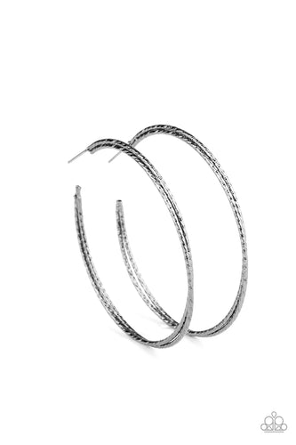 Curved Couture - Black-Jewelry-Just Because Jewels, Paparazzi Accessories-Just Because Jewels