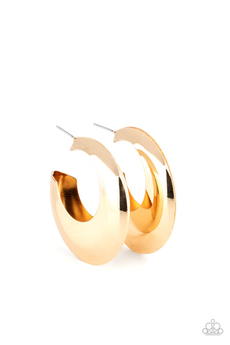 Chic CRESCENTO - Gold-Jewelry-Just Because Jewels, Paparazzi Accessories-Just Because Jewels