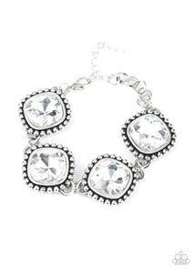 Megawatt - White-Jewelry-Just Because Jewels, Paparazzi Accessories-Just Because Jewels