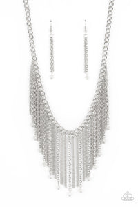Cue The Fireworks - White-Jewelry-Just Because Jewels, Paparazzi Accessories-Just Because Jewels