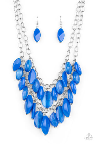 Palm Beach Beauty - Blue-Jewelry-Just Because Jewels, Paparazzi Accessories-Just Because Jewels